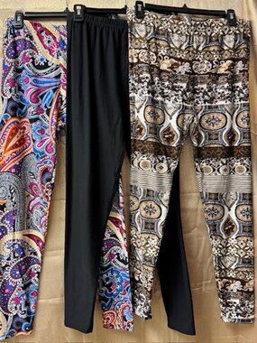 Win Win Super Soft Leggings Womens Size L-XXL - 3 Pairs LIKE NEW